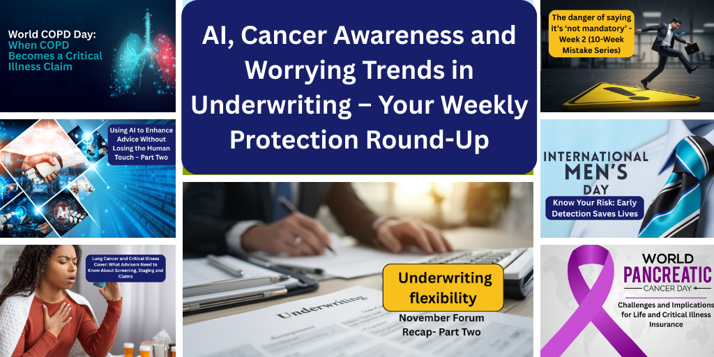 AI, Cancer Awareness and Worrying Trends in Underwriting – Your Weekly Protection Round-Up