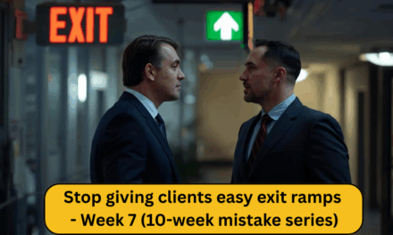 Week 7 – Stop giving clients easy exit ramps (10-week mistake series)